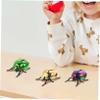 Abaodam 3pcs Lifelike Beetle Figures with Shaking Head Tail for April Fool Day Halloween Decor Educational Play and Observation Skills Development view 4