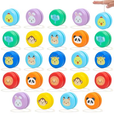 KatchOn, Jungle Animals Yoyos - Pack of 24 | Yoyo Bulk, Carnival Prizes, Easter Basket Stuffers for Kids | Yoyo for Kids 8-12, Birthday Party Favors, Classroom Prizes, Goodie Bag Stuffers