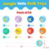 KatchOn, Jungle Animals Yoyos - Pack of 24 | Yoyo Bulk, Carnival Prizes, Easter Basket Stuffers for Kids | Yoyo for Kids 8-12, Birthday Party Favors, Classroom Prizes, Goodie Bag Stuffers view 2