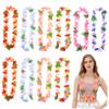 Ciieeo 24pcs Hawaiian Lei Necklace Garland for Women Floral Luau Decorations Tropical Party Accessory view 1
