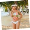 Ciieeo 24pcs Hawaiian Lei Necklace Garland for Women Floral Luau Decorations Tropical Party Accessory view 4