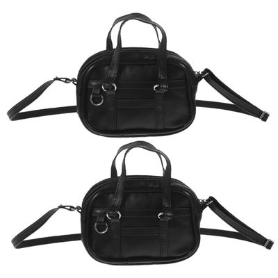 DIYEAH 2pcs Miniature Doll Handbags for 18 Inch Dolls Colorful Crossbody Bags Zipper for Dressing Up and Dollhouse Accessories