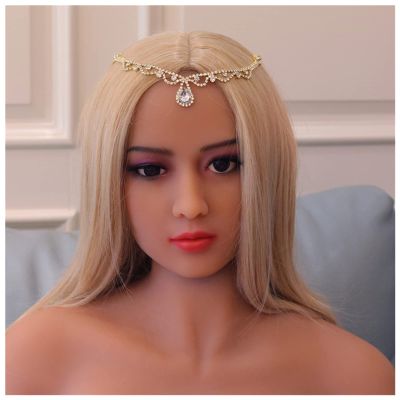 Boho Bridal Wedding Head Chain Rhinestone Hair Jewelry for Women Wedding Oval Crystal Hair Chain Accessories Gifts(4,Gold)