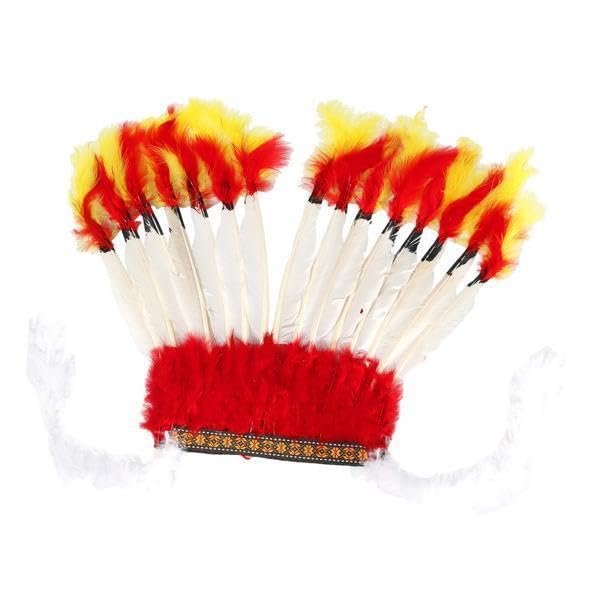 2x Feather Headdress American Chief Indian Native Hat Kids for