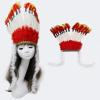 2x Feather Headdress American Chief Indian Native Hat Kids for view 2