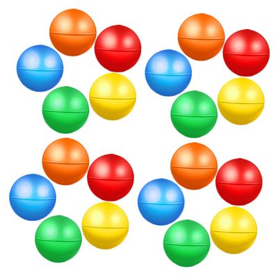 ifundom 100pcs Toy Capsules Balls Plastic Hollow Raffle Prizes Balls for Boys and Girls Games Parties
