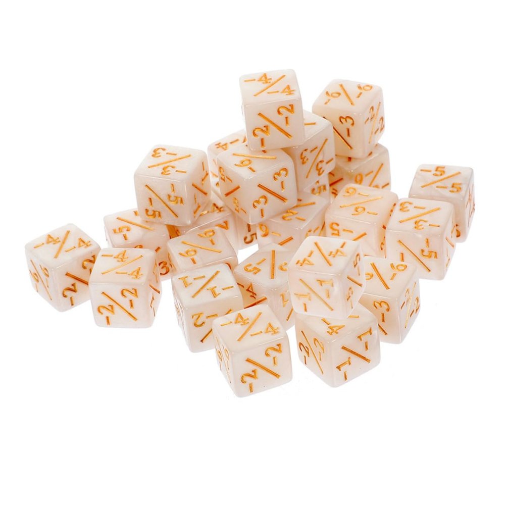 DECHOUS 50PCS Acrylic Mathematics Sign Dice Teaching Pearl Pattern Educational Tool for Engaging Party Game Dice for Math Skill Development and Practice