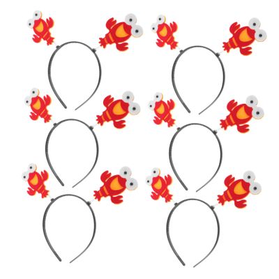8Pcs Lobster Headbands for Halloween Party Cute Crayfish Hair Accessories for Adults for