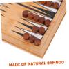 Gogogmee Bamboo Chess for Boy Girl and Adults Portable Travel Board Game Educational Strategy Game Mini with Smooth Surface for Family Fun and Learning view 3