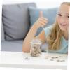Yardwe 6pcs Coin Saving Jar Cap Piggy Bank Cover Lock Key Money Box Plugs for Home School Office Money Saving Jar Stoppers view 4
