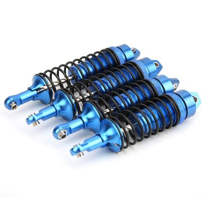 RC Car Shock Struts Damper, 1/10 Scale, Aluminum Alloy, 4 Pieces, Dark Blue, Front 4 inch and Rear 4.5 inch