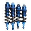 RC Car Shock Struts Damper, 1/10 Scale, Aluminum Alloy, 4 Pieces, Dark Blue, Front 4 inch and Rear 4.5 inch view 4