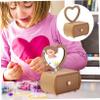 WRITWAA Kids DIY Makeup Vanity Table with Mirror Small Wooden Storage Box for Makeup and Jewelry Creative Craft Decor for Girls Room view 4