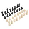 32-Piece PVC Chess Set, Portable Indoor Outdoor Game Pieces, Black and White, Standard International Size with Kings 1.5 Inches view 2