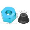 12mm Wheel Hex Hub Adapter Set for /10 RC Cars 7mm Thick M4 Flange Lock Nuts and Wrench Included Aluminum Alloy Upgrade Parts view 2