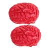 Abaodam 2Pcs Fake Human Brains Halloween Props Scary Simulation Brains for Spooky Gory Body Organ Accessories for and Prank view 1