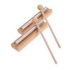 BESTonZON 2 Sets Montessori Musical Chime Bell Beechwood Percussion Instrument with Mallet for Classroom Chime Fun Learning Musical Exploration view 1