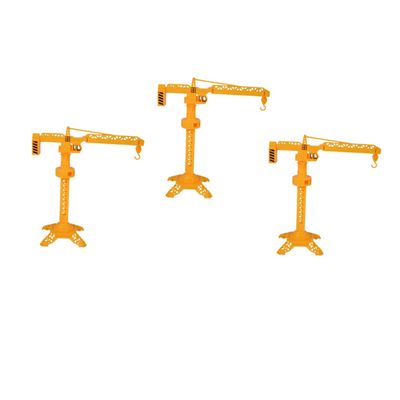 Healifty 3pcs Rotary Tower Model Construction Crane Orange