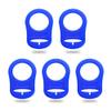 5 Pack Clean Pacifier Clip Silicone Adapter Holder Rings for Pacifier (Food Grade, Blue) view 1