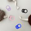 5 Pack Clean Pacifier Clip Silicone Adapter Holder Rings for Pacifier (Food Grade, Blue) view 4