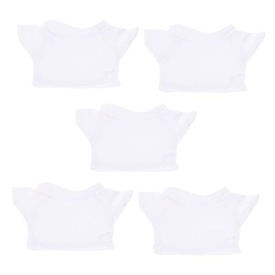 DOITOOL 5Pcs Bear Costume T Shirts for Plushies Soft Easy to Wear Round Neck Shirts for Stuffed Bears DIY Outfits for Festive Occasions and Playtime Fun