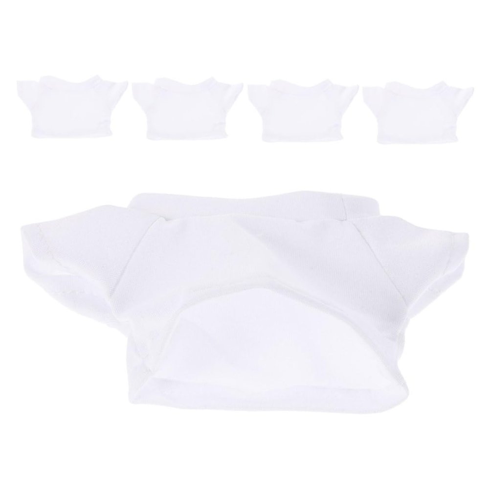 DOITOOL 5Pcs Bear T Shirts for Stuffed Animals Classic Round Neck Plush Clothes Soft and Costume for Imaginative Play and Themed Events Fits Dolls