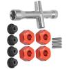 12mm Wheel Hex Hub Adapter for /10 RC Car  7mm Thick Aluminum Alloy Upgrade Part with M4 Flange Lock Nuts and Wrench Set for Enhanced Performance and Durability view 3