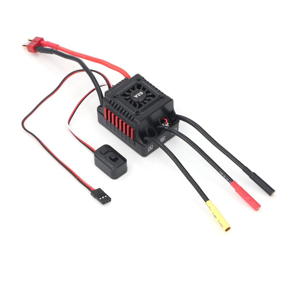 Aramox Brushless ESC Versatile 60a Brushless ESC Electrics Speed -Speed -Controller for 1/10 RC Offstrae and on Road Vehicles