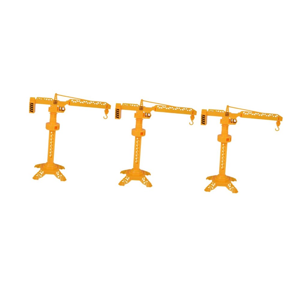 ULTECHNOVO 3pcs Rotary Tower Model Crane Construction Orange