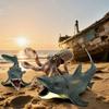 Movable Jaw Ocean Animal Set - 13" Mosasaurus, 10.6" Megalodon Shark & 7.8" Octopus Realistic Action Figure Toys for Kids & Collectors (3 PCS) view 2