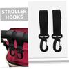 CORHAD 6pcs Stroller Hooks Lightweight Durable Multi Purpose Stroller Straps for Hanging Diaper Bags Shopping Bags and More Convenient Nursery Accessory view 3