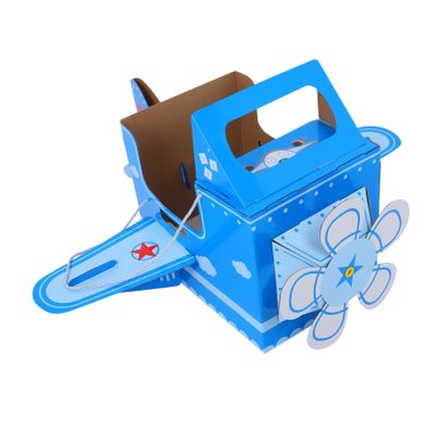 FELTECHELECTR Wearable Cardboard Airplane for Fun DIY Craft Project Educational Play Experience Creative Roleplay Learning for Parent Bonding Encourages Imagination and Flight