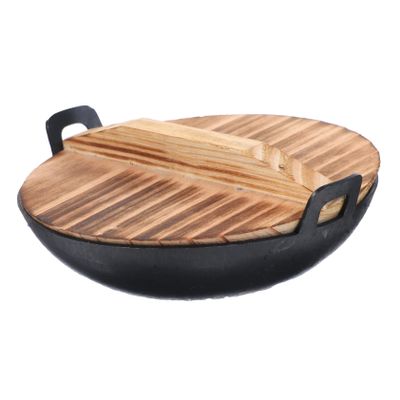 Amosfun Miniature Wok Set Lid Mini Kitchen Accessories Sturdy Iron Cookware for Dollhouse and Pretend Play Random Style