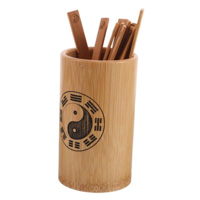 Alipis I Ching Divination Sticks Set for Feng Shui Learning Bamboo Fortune Telling Tools Vintage Design Portable 10-Piece Kit for Accurate Divination and Spiritual Practices