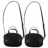 DOITOOL 2pcs Bags Miniature Doll Bag Dollhouse Miniature Bag Doll Outfit Bag Dollhouse Mini Shoulder Bag Stuffed Animal Shoulder Bag Ladies Wallet Dollhouse Bag Pu Black view 1