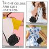 DOITOOL 2pcs Bags Miniature Doll Bag Dollhouse Miniature Bag Doll Outfit Bag Dollhouse Mini Shoulder Bag Stuffed Animal Shoulder Bag Ladies Wallet Dollhouse Bag Pu Black view 3