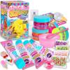 1:1 Buttery Glue Slime Kit for Kids Ages 8-12, FunKidz Ice Cream Slime Making Kits for Girls Toys Includes 19 Pieces Supplies to Make Butter Slime Activity Party Gifts view 1