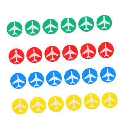 CIYODO 24pcs Colorful Wooden Round Chess Pieces for Flying Chess Game Large Size Flight Chessman Set for Board Games Family Fun and Educational Play