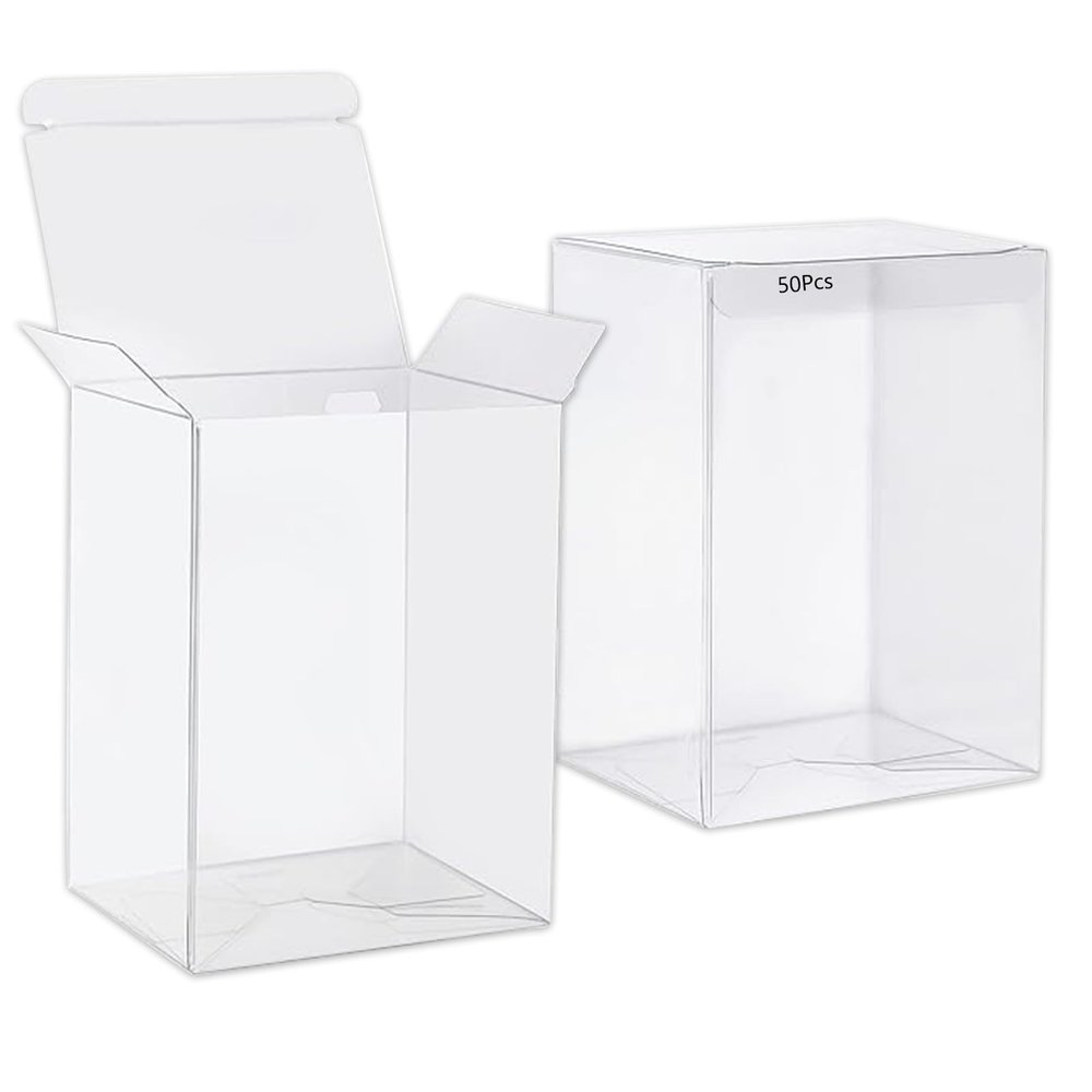 50 Pack Cases for Funko, 0.38mm Crystal Clear Case, Heavy-Duty Display Case with Protective Film and Locking Label, Strong Thick Plastic Protectors
