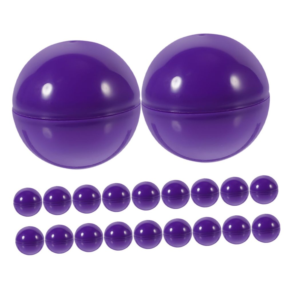 FUTUREORYY 20pcs Openable Raffle Balls 4cm Colorful Plastic Capsules for Party Supplies Vending Machines and Games Hollow Design for Bingo and Token Activities