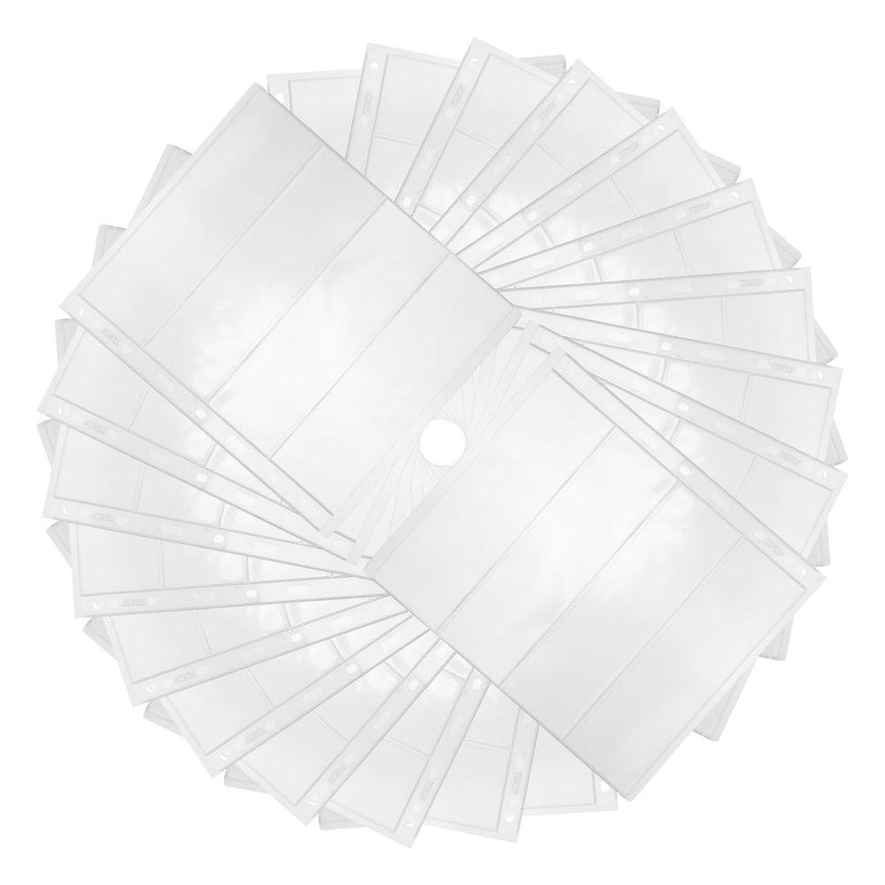 SOPOTUTU Standard 9-Hole Stamp Album Pages 20pcs Currency Collection Sleeves for Stamp Collecting Supplies