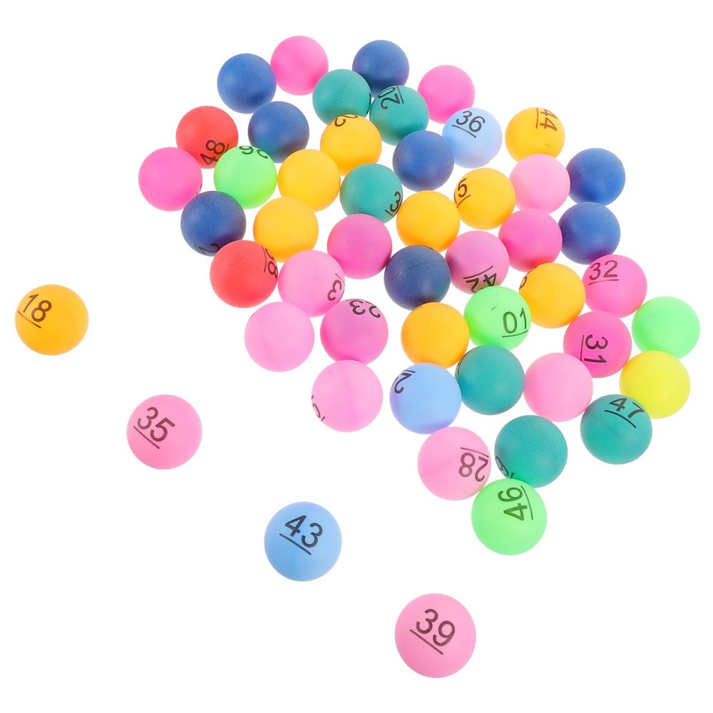 VINTORKY 50Pcs Lottery Balls Plastic Party Game Props for Raffles Events Game Durable Lightweight Sphere Balls for Fun Celebrations