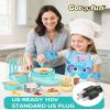 Gotoofun Kids Cooking Sets Real- Safe Mini Kitchen Set with Kids Knife Set for Real Food Making, Toddler Montessori Kitchen Playset for Girls Boys view 2