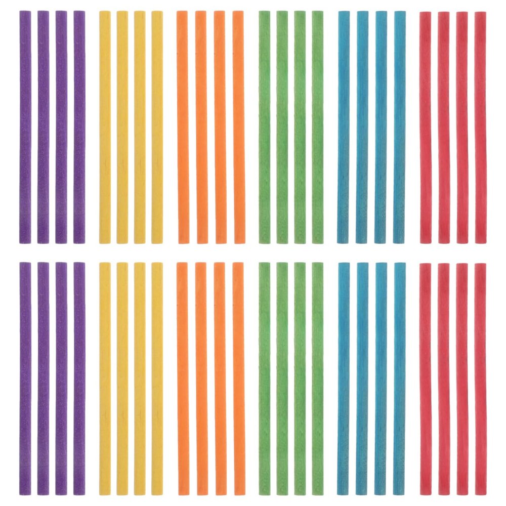 KESYOO 50Pcs Colorful Wooden Rhythm Sticks Lummi Sticks for Music Play Classroom Activities and Musical Development for Hands