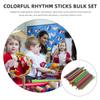 KESYOO 50Pcs Colorful Wooden Rhythm Sticks Lummi Sticks for Music Play Classroom Activities and Musical Development for Hands view 3