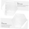 HOMSFOU 20Sheets Stamp Album Pages Standard Transparent Binder Pages for Coin and Stamp Collecting and Protective Storage for Collectible Items view 4
