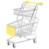 DECHOUS Mini Shopping Cart Toy for Boys and Girls Small Iron Miniature Handcart 2-Tier Design Decorative Storage Basket for Desktop Use view 1