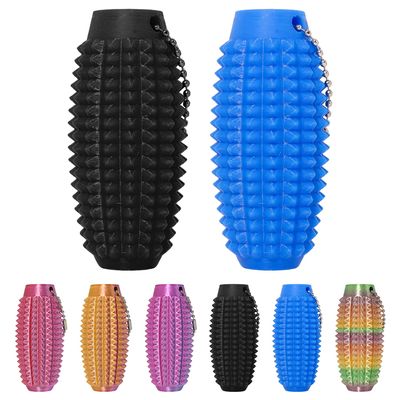 2PCS Little Ouchies Fidget Toys,Pain Stim Fidget Toy Reduce Stress for Adults,Anxiety Relief Pain Stim,Spiky Fidget Keychain for Anxiety and Stress Reduction,Novelty Gifts for Friends( Black and Blue)