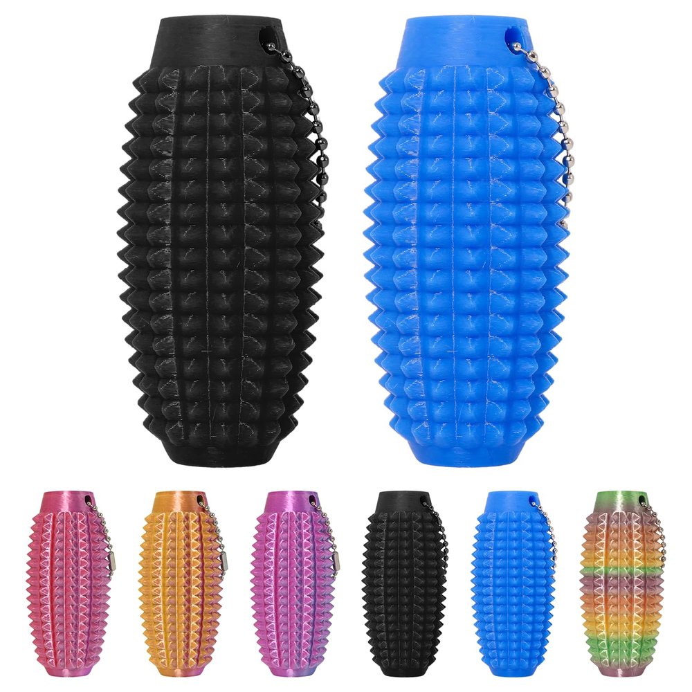 2PCS Little Ouchies Fidget Toys,Pain Stim Fidget Toy Reduce Stress for Adults,Anxiety Relief Pain Stim,Spiky Fidget Keychain for Anxiety and Stress Reduction,Novelty Gifts for Friends( Black and Blue)