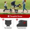 2-in-1 Stroller Board with Removable Seat | Universal Fit for 55lbs Kids 3-7Y | 360 PU Wheels & Adjustable Height/Length | Standing/Sitting Toddler Rider Accessory view 4